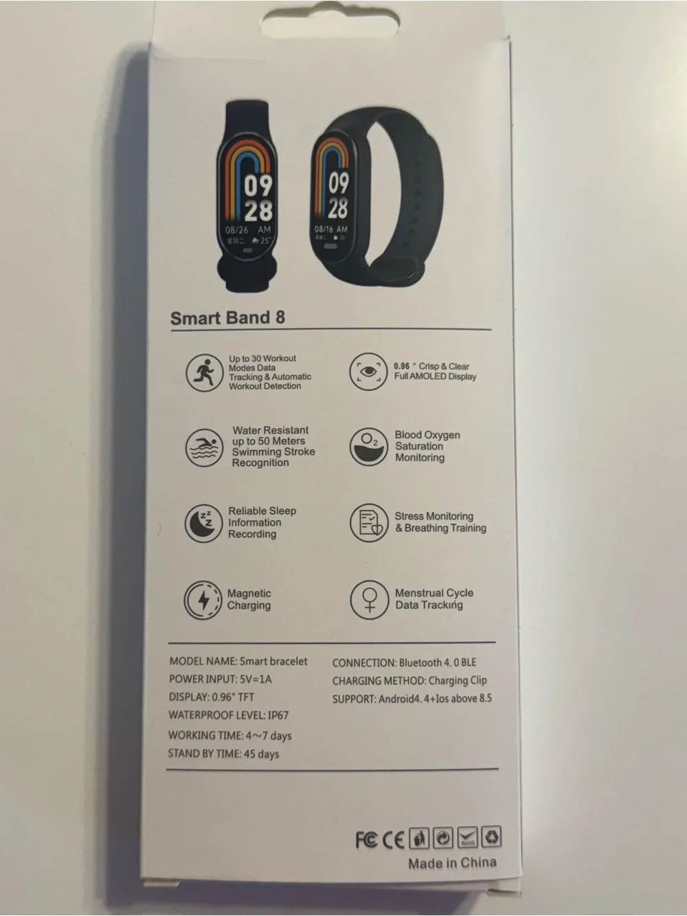 Smart Band 8 in Black - Fitness Tracker